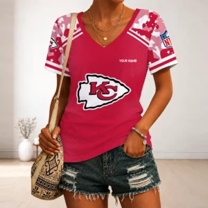 Limited Edition – Customized NFL Kansas City Chiefs V-Neck Female Shirt
