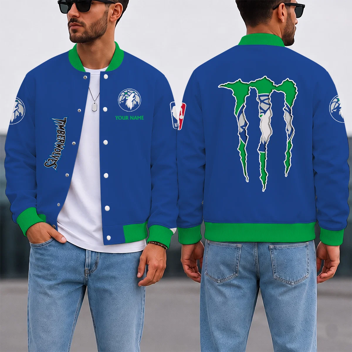 Limited Edition – Customized NBA Minnesota Timberwolves Baseball Jacket, Satin Varsity Jacket