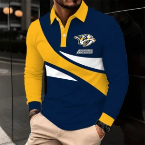 Limited Edition – Customized NHL Nashville Predators Men Long Sleeve Polo Shirt