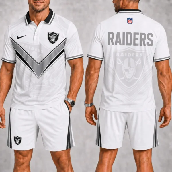 Limited Edition – Customized NFL Las Vegas Raiders Polo Shirt & Short Pants