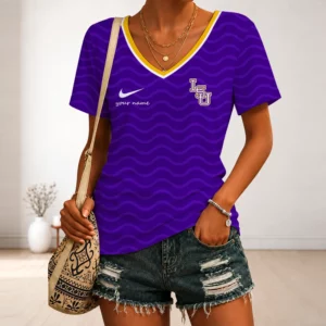 Limited Edition – Customized NCAA Lsu Tigers V-Neck Female Shirt