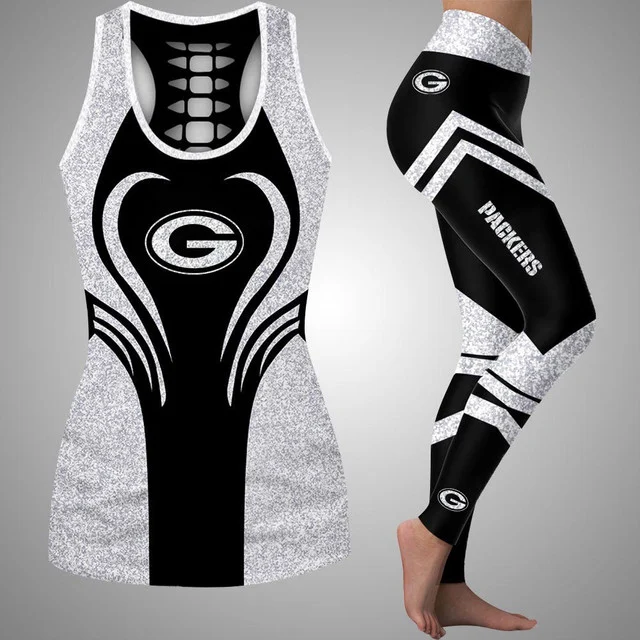 Limited Edition – Customized NFL Green Bay Packers Hollow Tank Top & Leggings Set