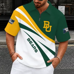 Limited Edition – Customized NCAA Baylor Bears Quarter-Zip Polo Shirt