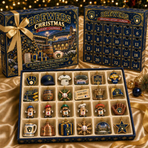 Milwaukee Brewers Baseball Christmas Advent Calendar Brewers Baseball Christmas Decor Gift