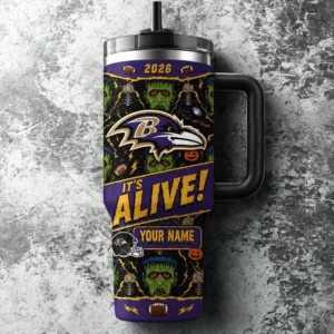 Limited Edition – Customized NFL Baltimore Ravens Halloween 40Oz Tumbler