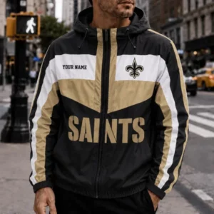 Limited Edition – Customized NFL New Orleans Saints Windbreaker Jacket