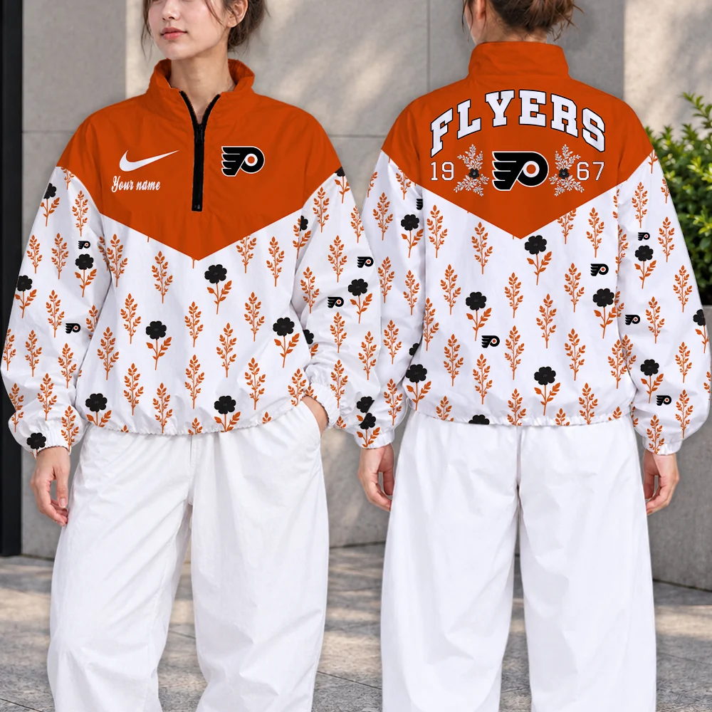 Limited Edition – Customized NHL Philadelphia Flyers V-Neck Zipper Sweatshirt Jacket