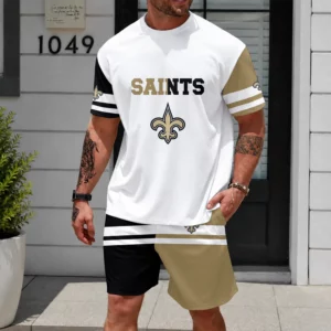 Limited Edition -customized NFL New Orleans Saints Unisex T-Shirt & Shorts Set