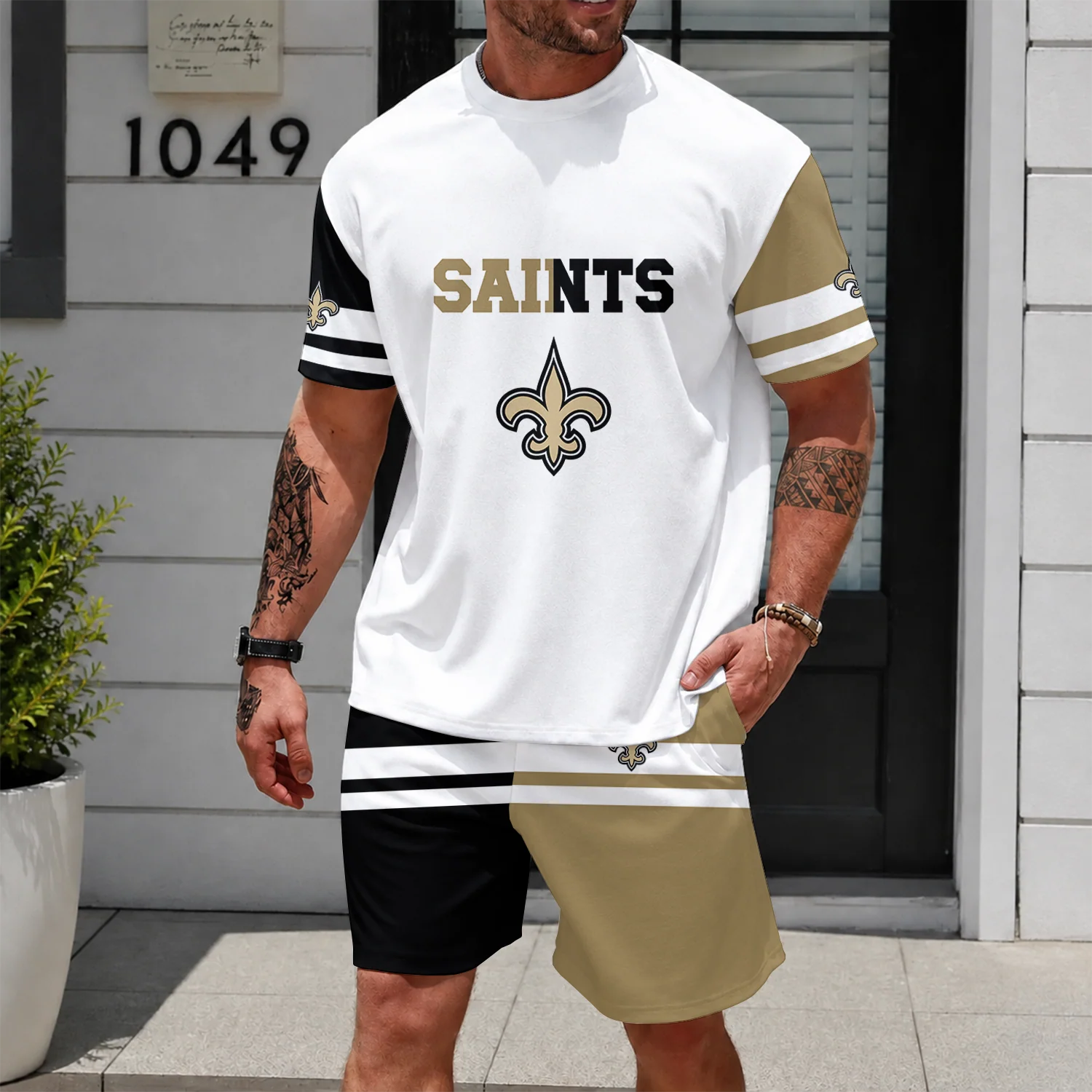 Limited Edition -customized NFL New Orleans Saints Unisex T-Shirt & Shorts Set