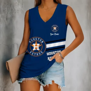 Limited Edition – Customized MLB Houston Astros Women’s V-Neck Tank Top