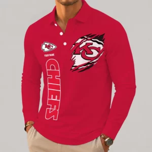 Limited Edition – Customized NFL Kansas City Chiefs Long Sleeve Polo Shirt