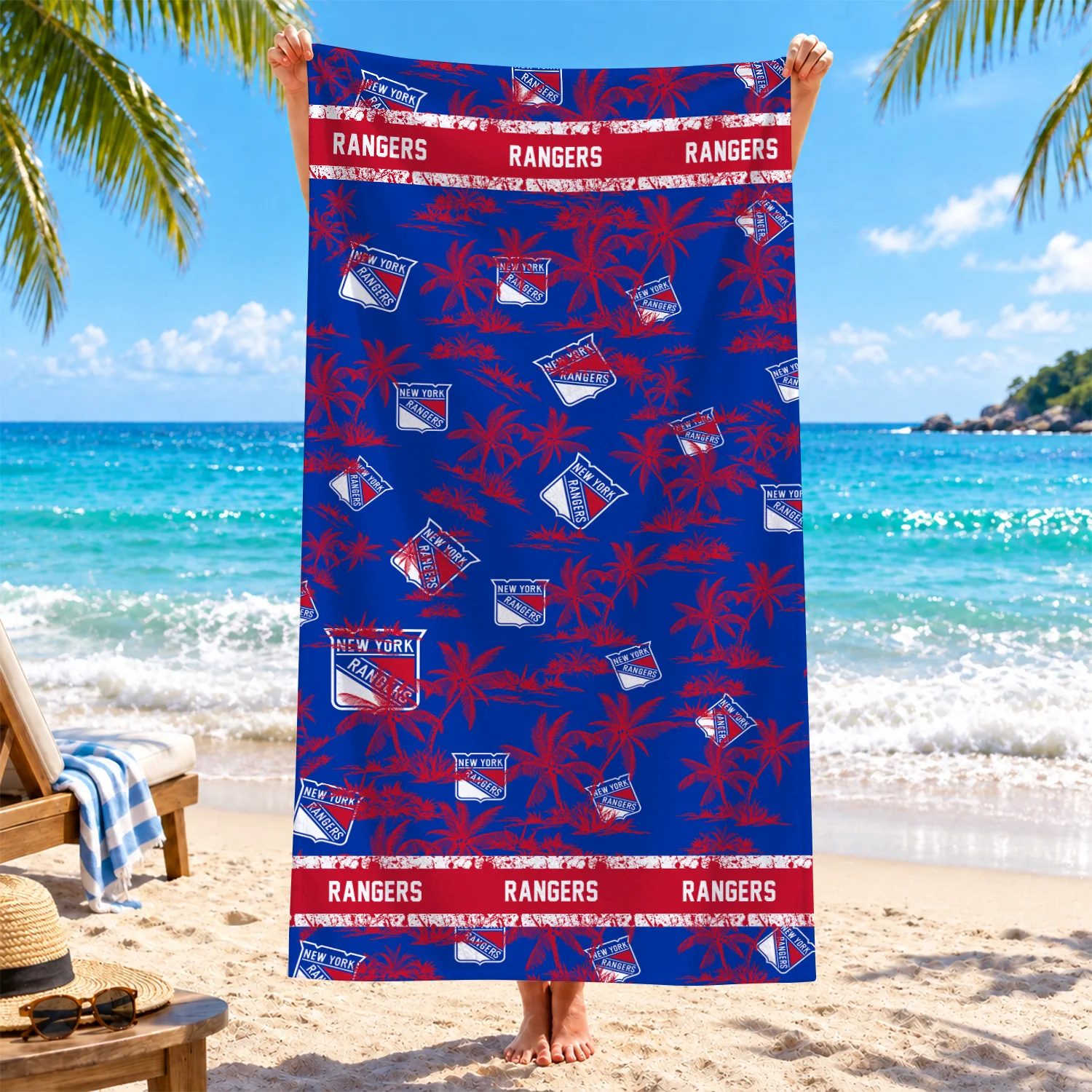 Limited Edition – Customized NHL New York Rangers Beach Towel