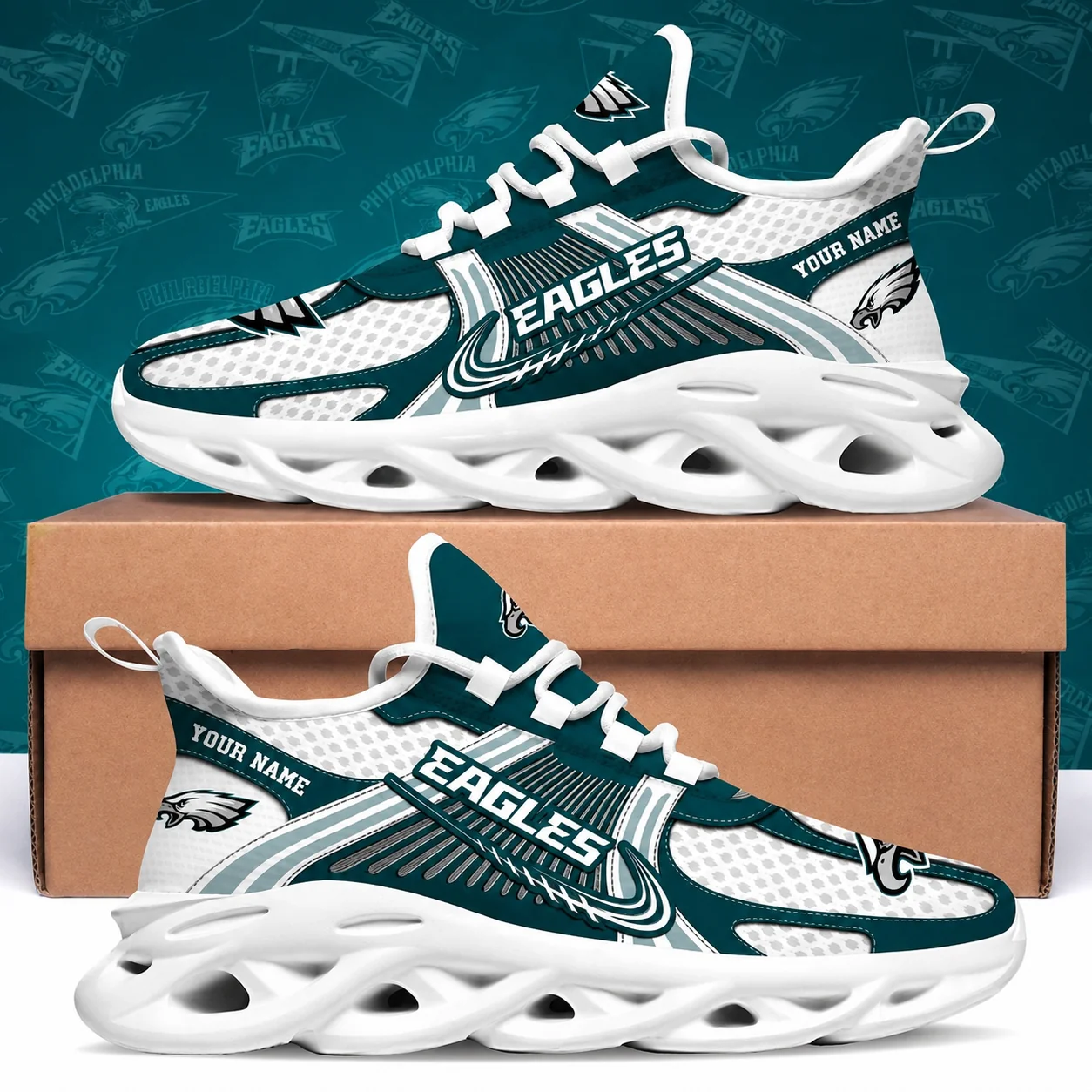 Limited Edition – Customized NFL Philadelphia Eagles Max Soul Shoes