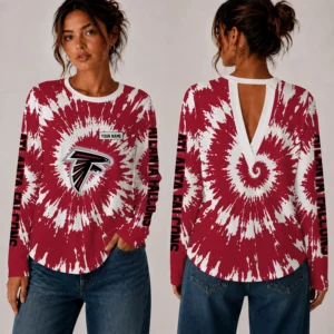 Limited Edition – Customized NFL Atlanta Falcons Women’s Back V-Cut Long-Sleeve Shirt