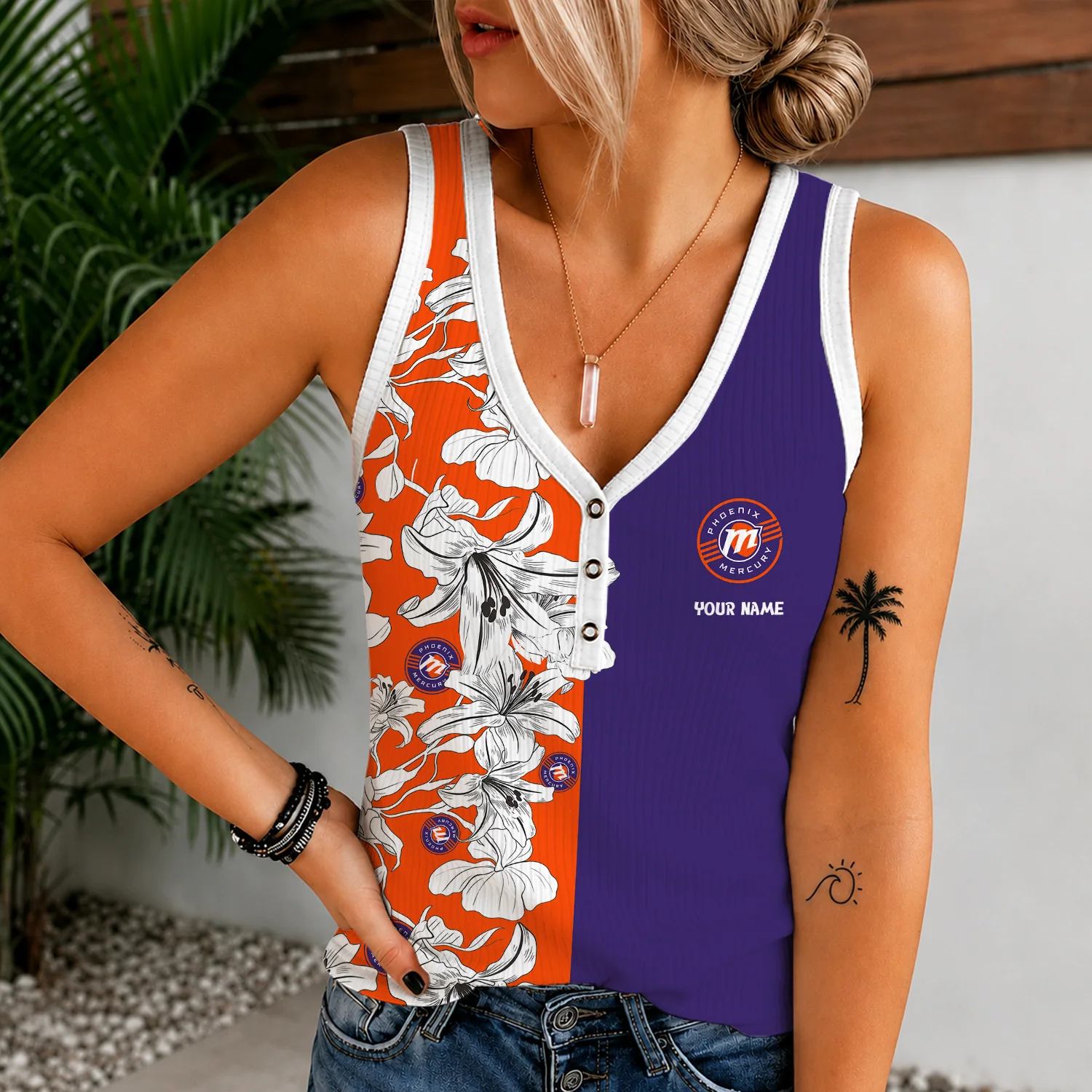 Limited Edition – Customized WNBA Phoenix Mercury Women’s V-Neck Tank Top