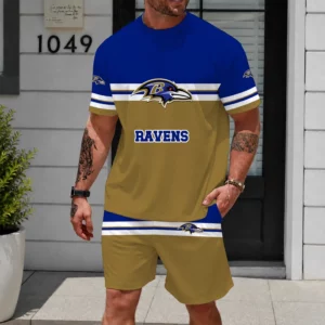 Limited Edition -customized NFL Baltimore Ravens Unisex T-Shirt & Shorts Set