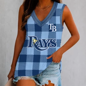 Limited Edition – Customized MLB Tampa Bay Rays Women’s V-Neck Tank Top