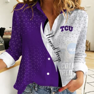 Limited Edition – Customized NCAA TCU Horned Frogs Women Casual Shirt For Fan