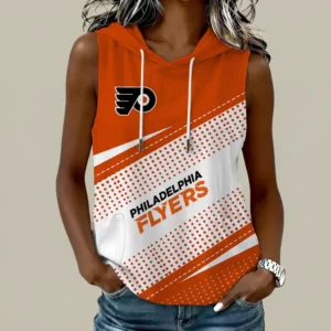 Limited Edition – Customized NHL Philadelphia Flyers Women’s Sleeveless Hooded Pocket Tank Top