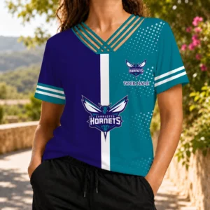 Limited Edition – Customized NBA Charlotte Hornets V-Neck Shirt