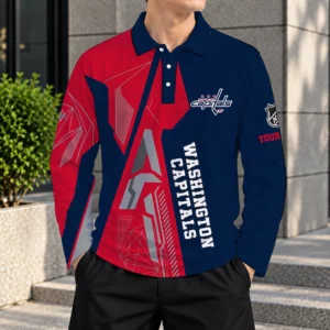 Limited Edition – Customized NHL Washington Capitals Men Long Sleeve Polo