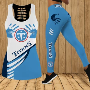 Limited Edition – Customized NFL Tennessee Titans Hollow Tank Top & Leggings Set