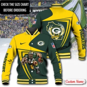 Limited Edition – Customized NFL Green Bay Packers Satin Varsity & Baseball Jacket