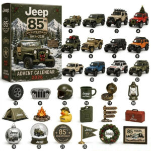 Jeep 85th Anniversary Advent Calendar 2026 24 Day Countdown Xmas Gift For Dad