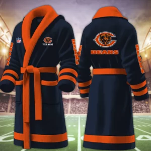 Limited Edition – Customized NFL Chicago Bears Multicolor Fleece Bathrobe