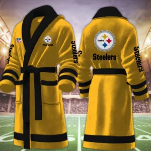 Limited Edition – Customized NFL Pittsburgh Steelers Multicolor Fleece Bathrobe