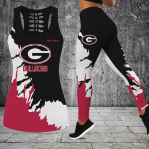 Limited Edition – Customized NCAA Georgia Bulldogs Hollow Tank Top & Leggings Set