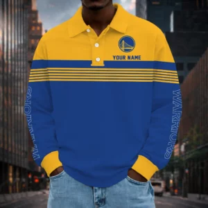 Limited Edition – Customized NBA Golden State Warriors Men Long Sleeve Polo Shirt