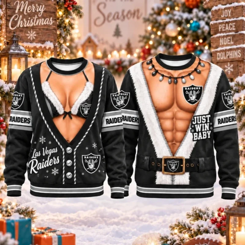 Limited Edition – Customized NFL Las Vegas Raiders Christmas Unisex Sweatshirt