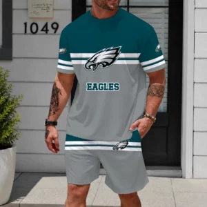 Limited Edition -customized NFL Philadelphia Eagles Unisex T-Shirt & Shorts Set