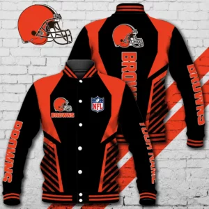 Limited Edition – Customized NFL Cleveland Browns Satin Varsity & Baseball Jacket