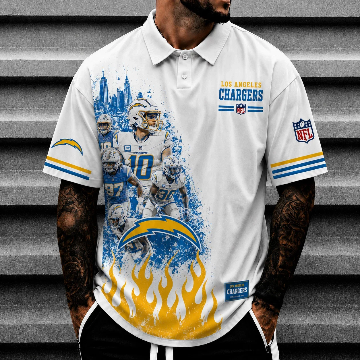 Limited Edition – Customized NFL Los Angeles Chargers Polo Shirt