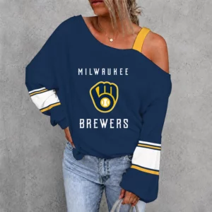 Limited Edition – Customized MLB Milwaukee Brewers Drop Shoulder Sweatshirt