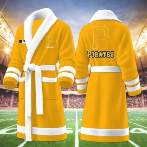 Limited Edition – Customized MLB Pittsburgh Pirates Multicolor Fleece Bathrobe