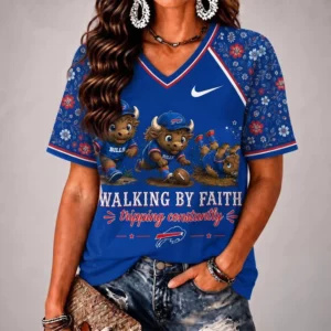 Limited Edition – Customized NFL Buffalo Bills V-Neck Female Shirt
