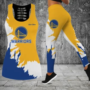 Limited Edition – Customized NBA Golden State Warriors Hollow Tank Top & Leggings Set
