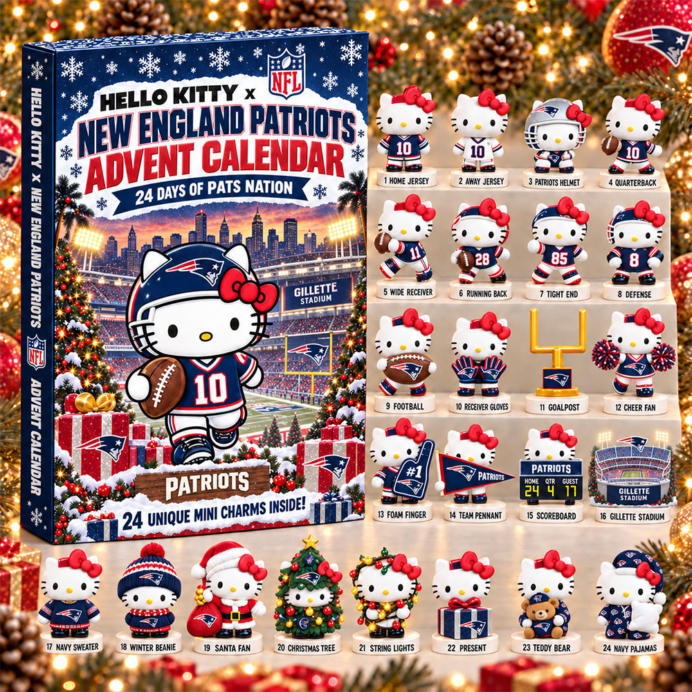 Hello Kitty x New England Patriots 2026 Christmas Advent Calendar Patriots Xmas Calendar