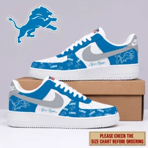 Limited Edition – Customized NFL Detroit Lions Af1 Shoes