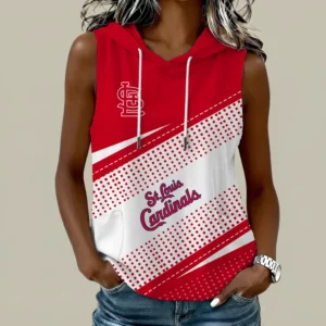 Limited Edition – Customized MLB St. Louis Cardinals Women’s Sleeveless Hooded Pocket Tank Top