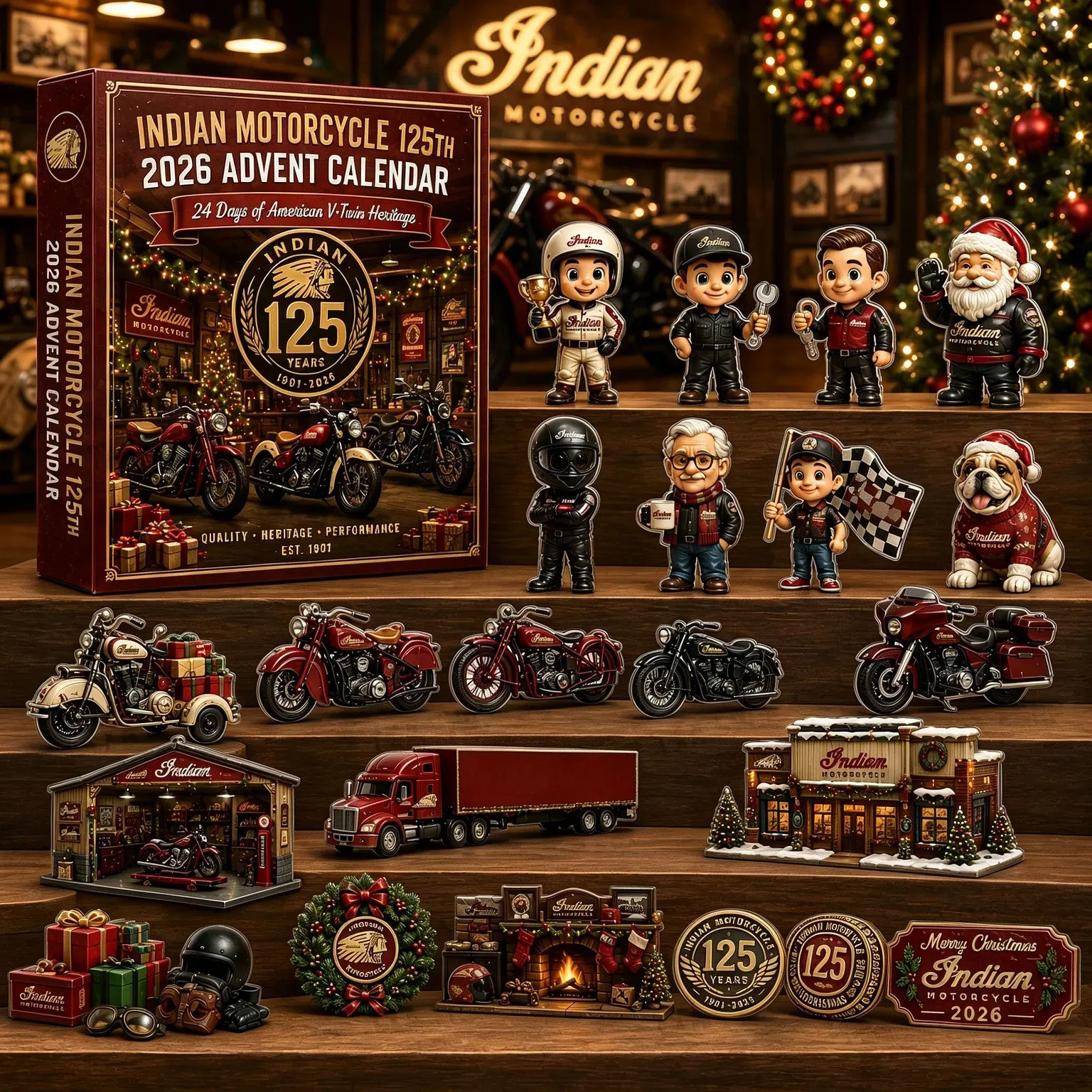 Indian Motorcycle 125th Anniversary 2026 Advent Calendar Indian Motorcycle Merch Biker Gift
