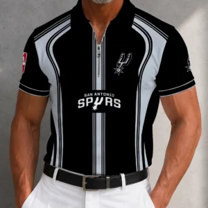 Limited Edition – Customized NBA San Antonio Spurs Zip Polo Shirt