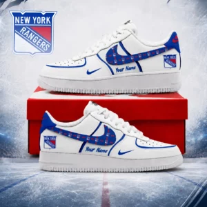 Limited Edition – Customized NHL New York Rangers Af1 Shoes