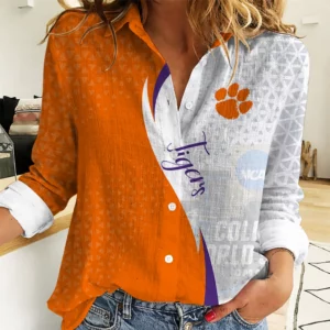 Limited Edition – Customized NCAA Clemson Tigers Women Casual Shirt For Fan