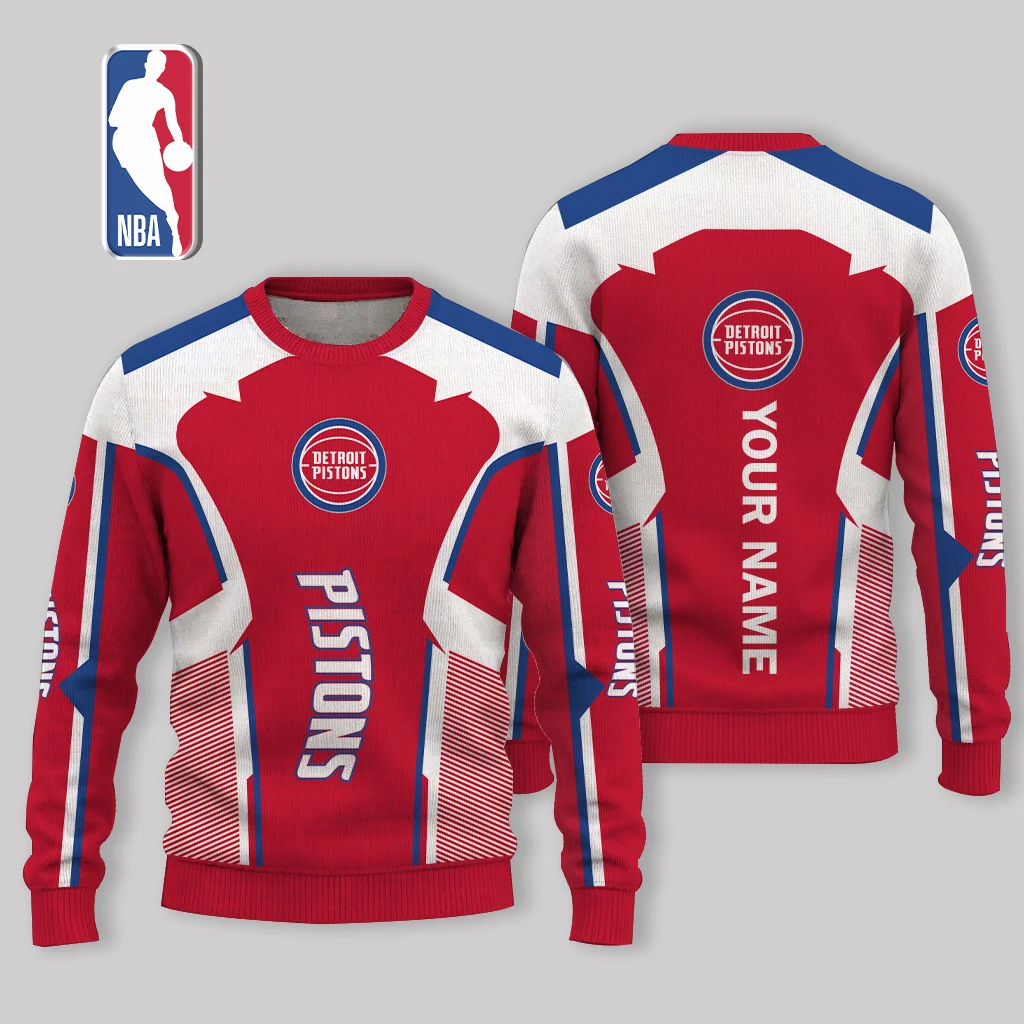 Limited Edition – Customized NBA Detroit Pistons Ugly Sweater