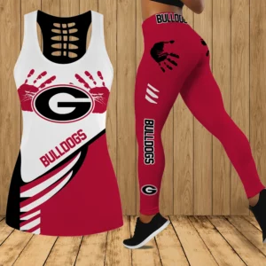 Limited Edition – Customized NCAA Georgia Bulldogs Hollow Tank Top & Leggings Set