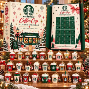 Starbucks Coffee Cup Advent Calendar 24 Day Christmas Countdown Box Girlfriend Gift